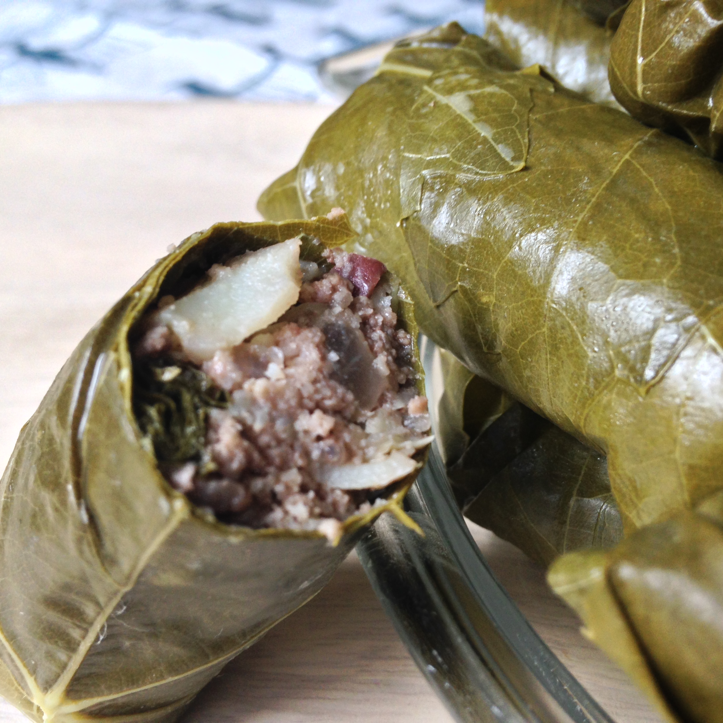 Whole 30 Grape Leaves- Stuffed with Beef and Artichoke