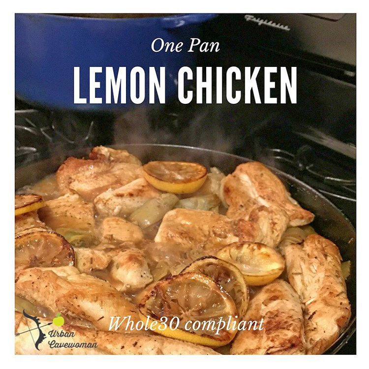 One Pan Paleo Lemon Chicken with Artichokes